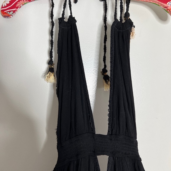 Free People Endless Summer Look Into the Sun Cutouts Maxi Dress Black - Picture 8 of 9